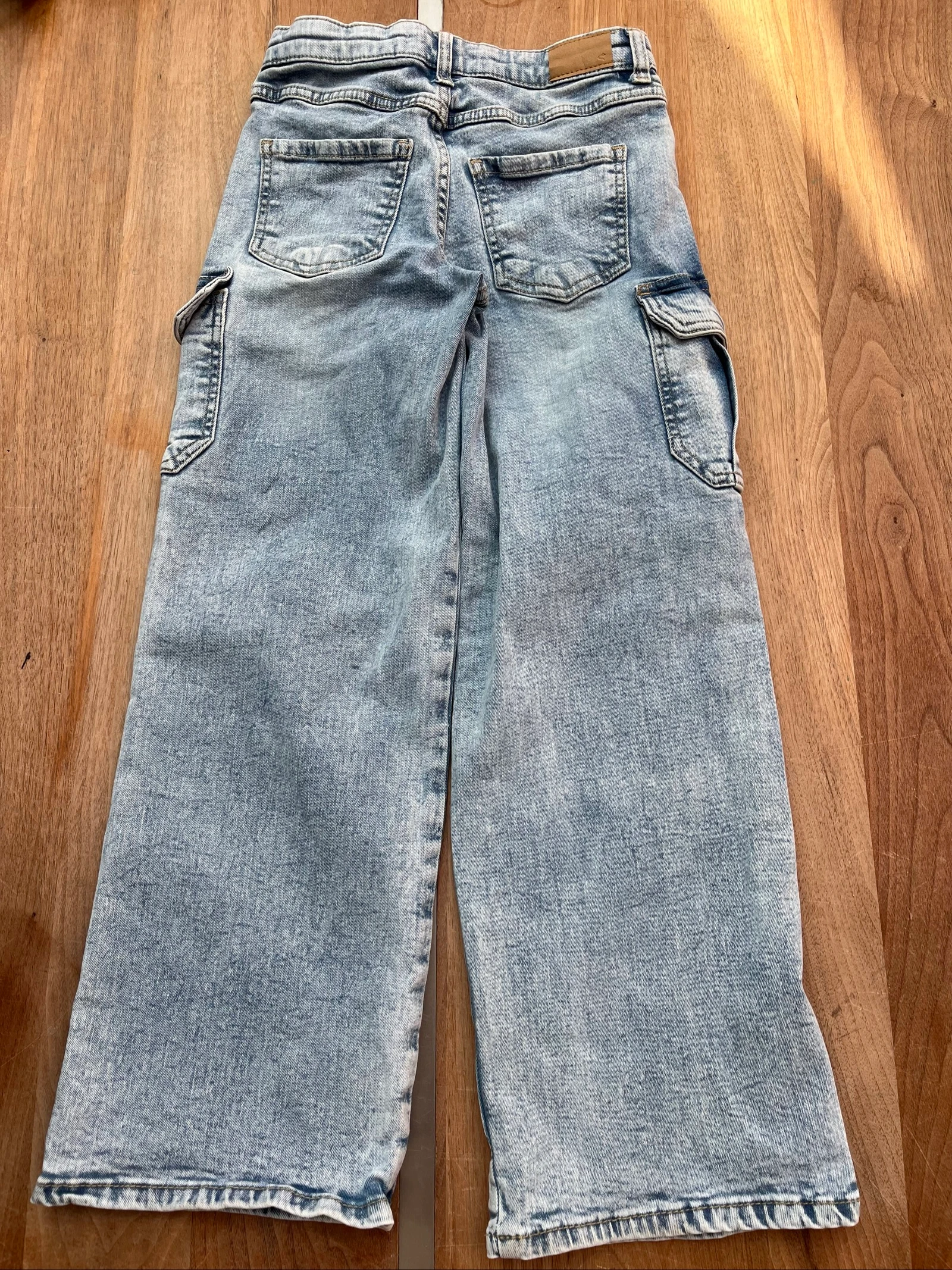 🌸 𝒎𝒛 | Shoeby cargo jeans | wide leg | lichtblauw | maat 134 | verstelbare taille – photo 2